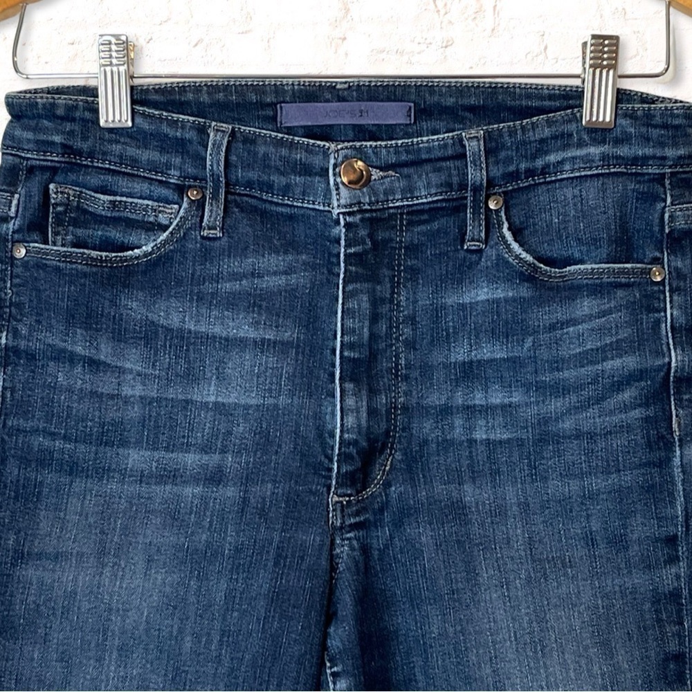 Joe's High Rise Skinny Jeans Size 27 Dark Wash Blue Denim Stretchy Cotton Blend - Picture 4 of 6